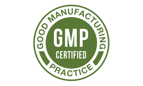 GMP certified manufacturing badge